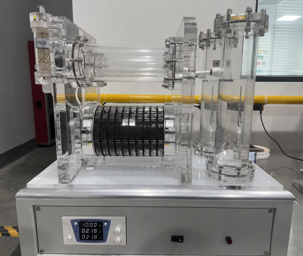 Transparent Alkaline Water Electrolysis System